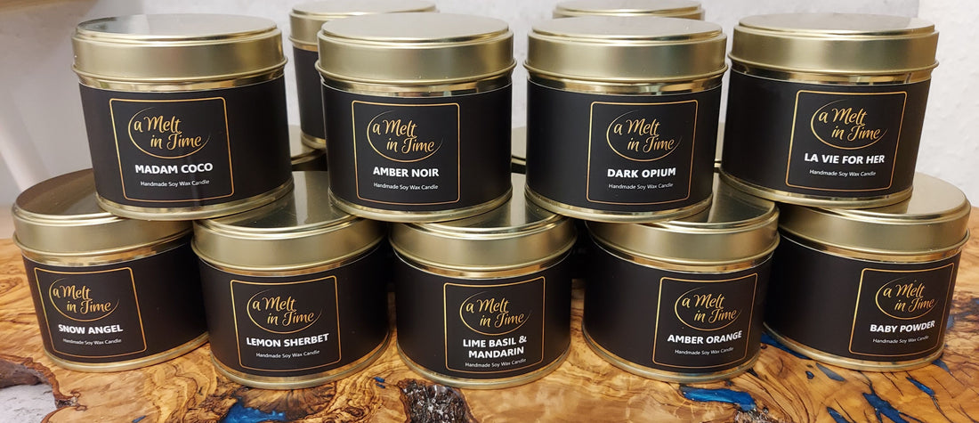 Luxury Soy Wax Candles – New Product Range Now Launched - A Melt In Time Ltd