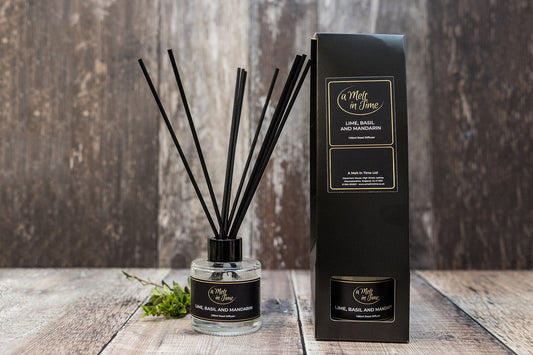 Lime, Basil And Mandarin Luxury Reed Diffuser - A Melt In Time Ltd
