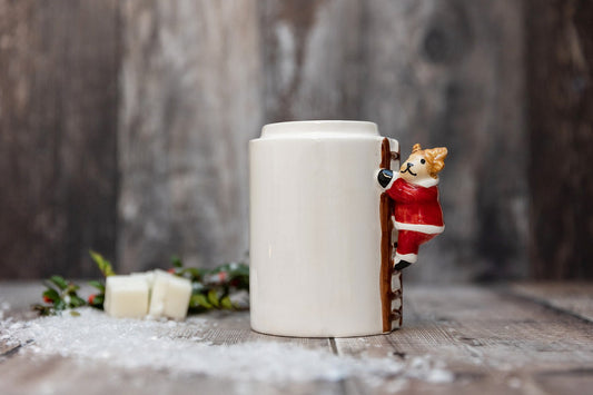 Climbing Reindeer Stackable Christmas Tea Light Wax Burner - A Melt In Time Ltd