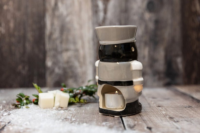 Grey Nutcracker Christmas Tea Light Wax Burner - Not Quite Perfect - A Melt In Time Ltd