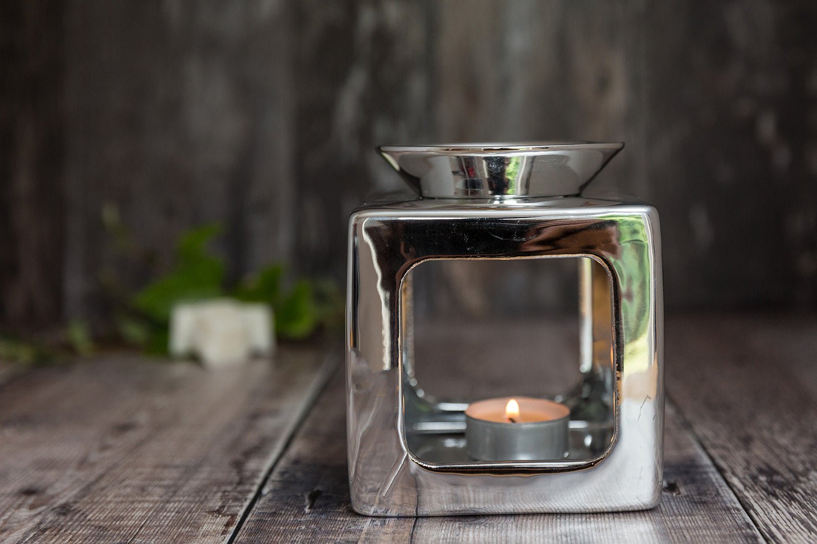 Iridium Square Tea Light Wax Burner - A Melt In Time Ltd