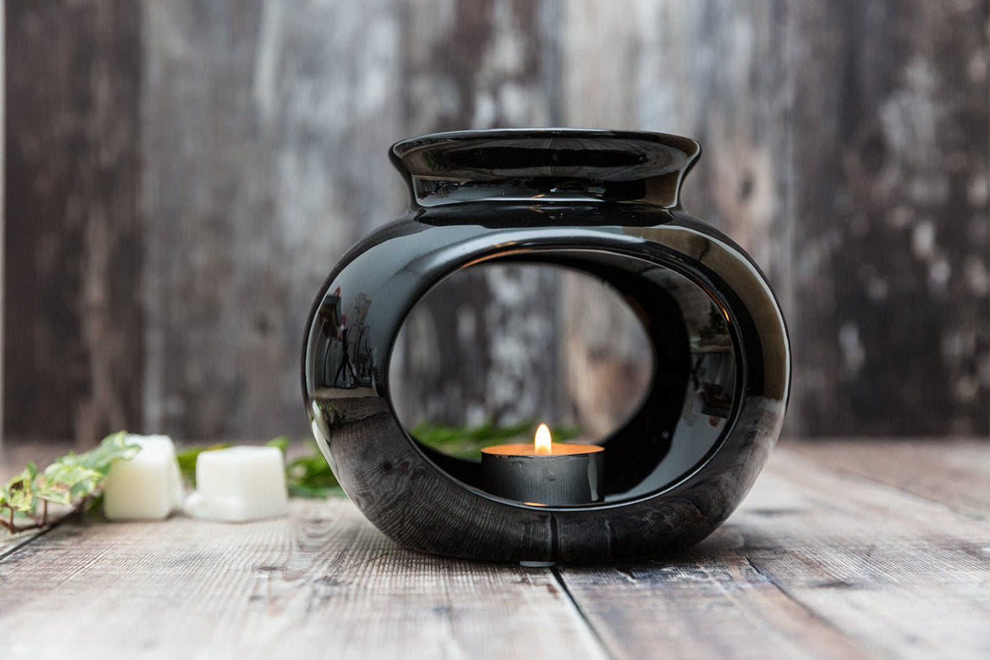 Large Black Orb Design Tea Light Wax Burner - Not Quite Perfect - A Melt In Time Ltd