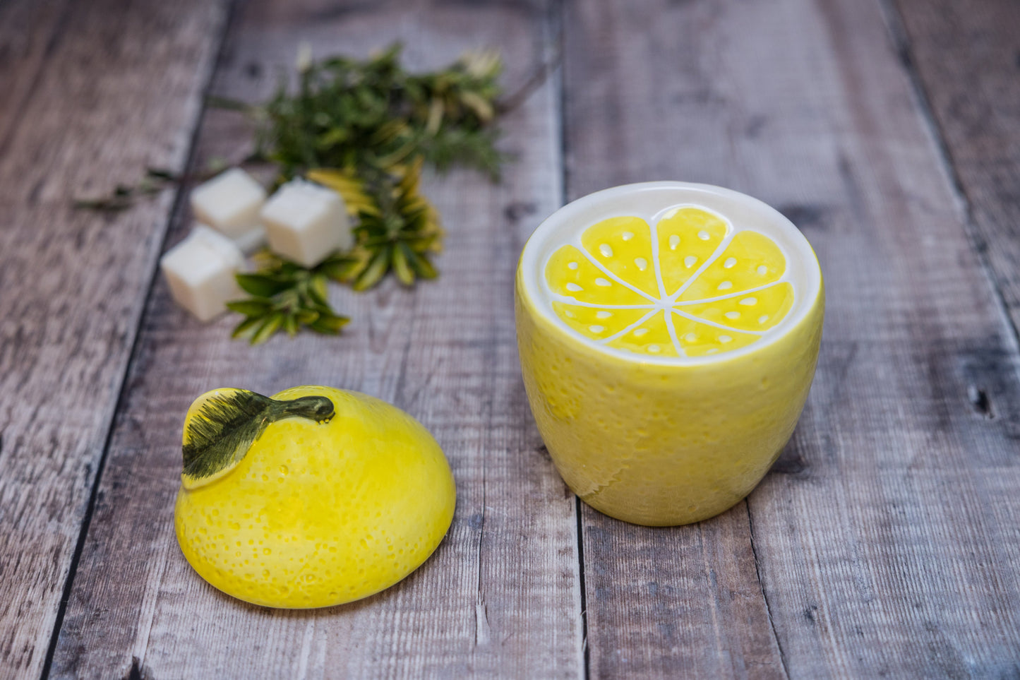 Lemon Tea Light Wax Burner - A Melt In Time Ltd