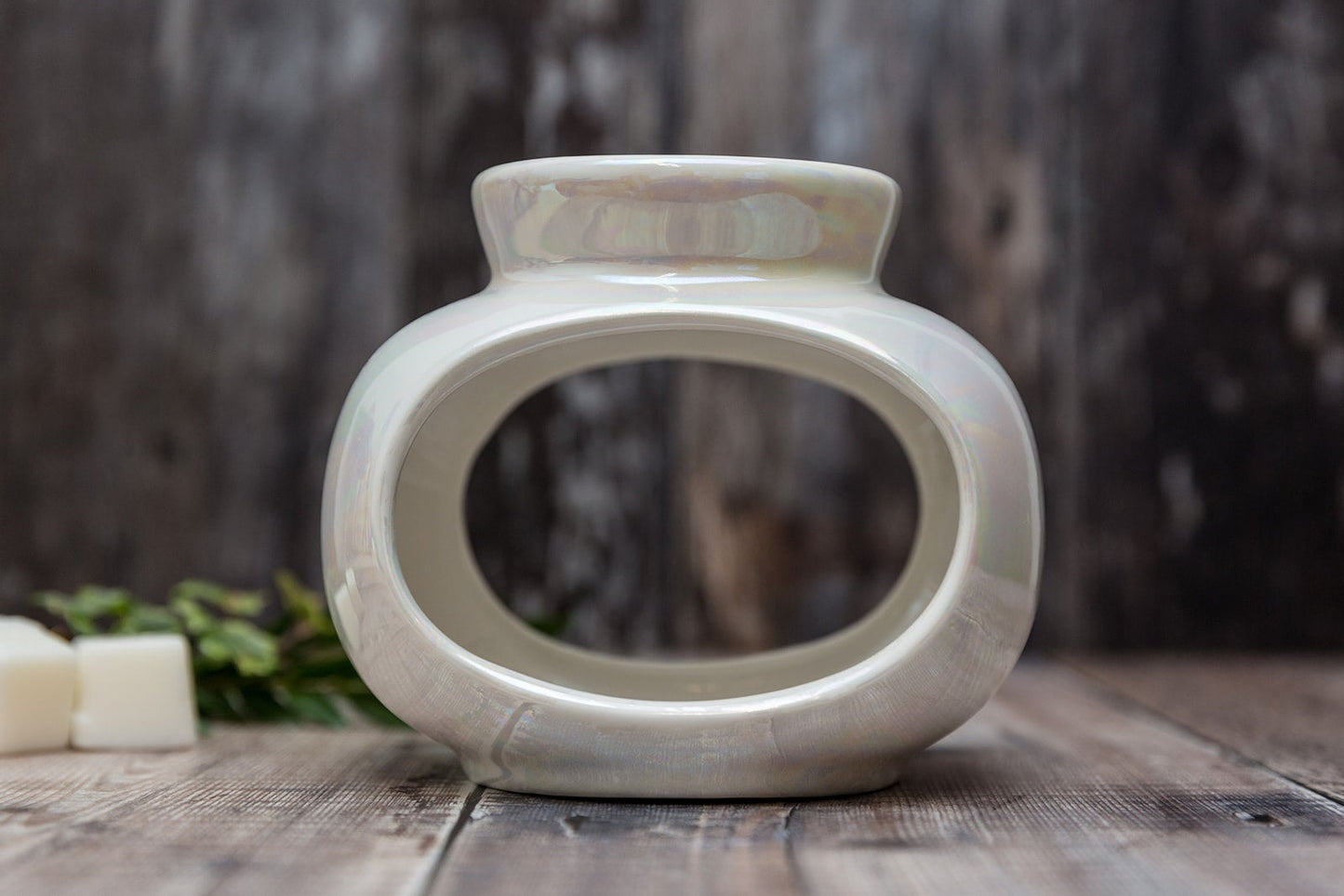 Oval Lustre Double Tea Light Wax Burner - A Melt In Time Ltd