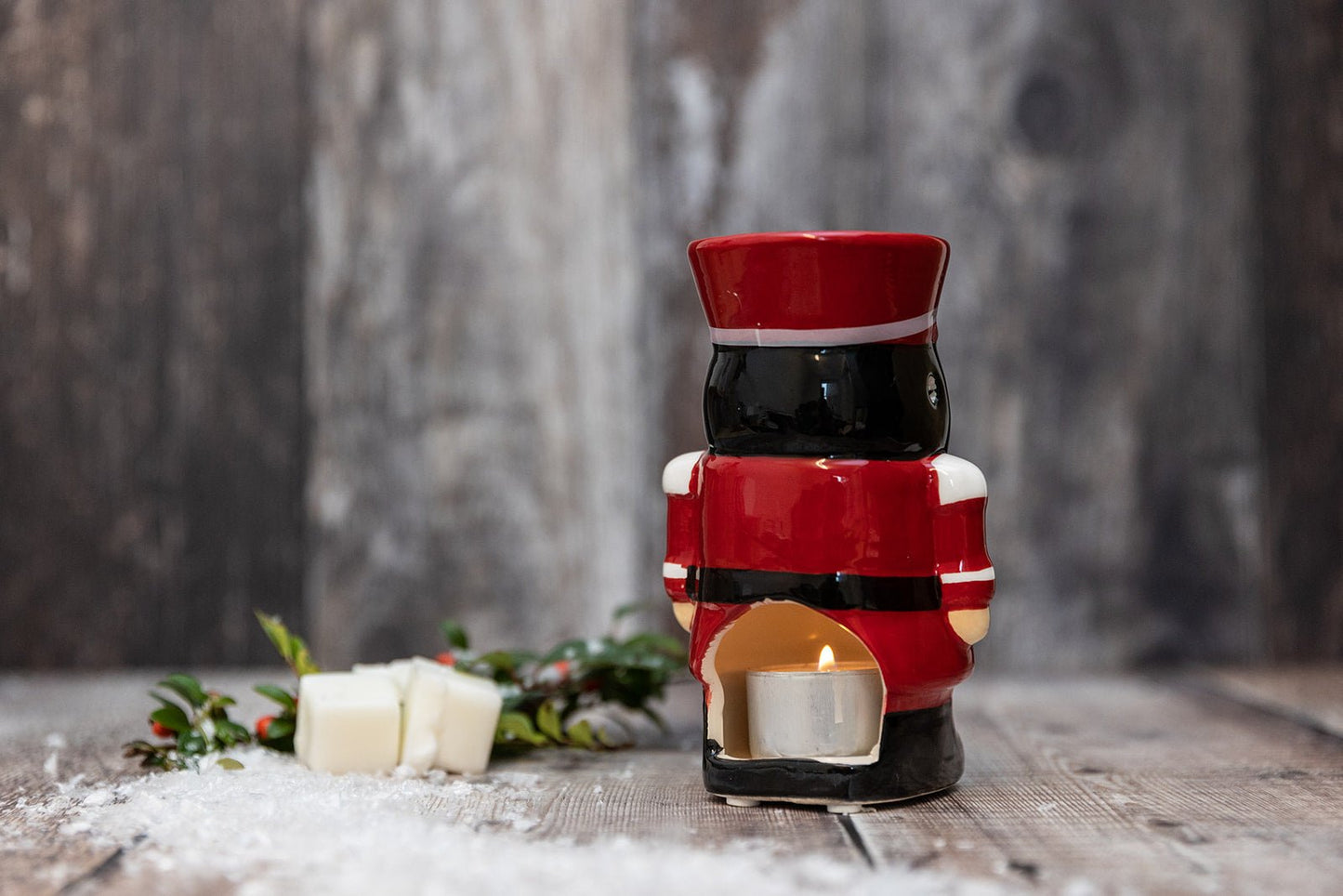 Red Nutcracker Christmas Tea Light Wax Burner - A Melt In Time Ltd